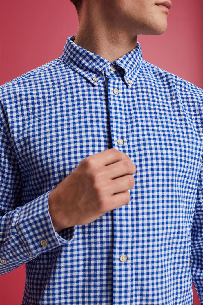 Button-Down-Hemd mit Vichy-Muster, 100% Baumwolle