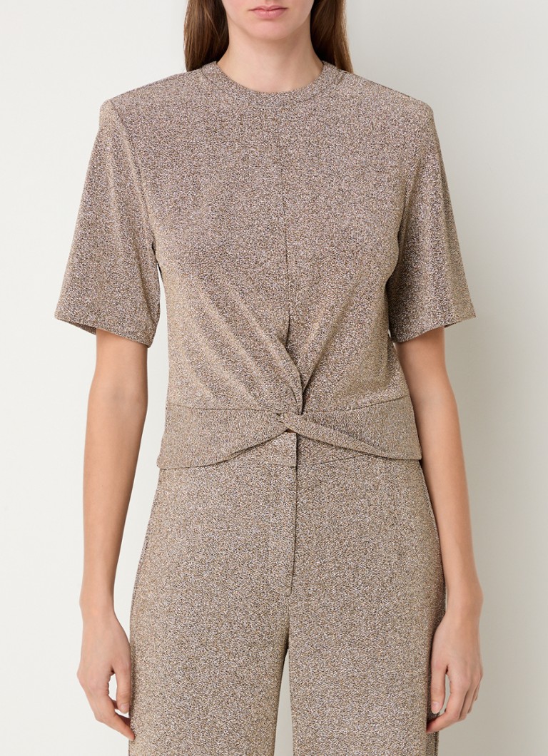 Top Dante 6 Fantina avec lurex et détails drapés