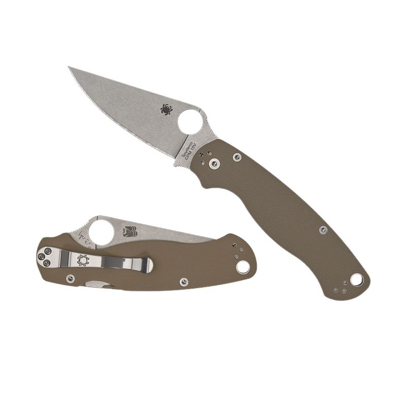 Spyderco Para Military 2 G-10 Brown Plain C81GPBM15V2
