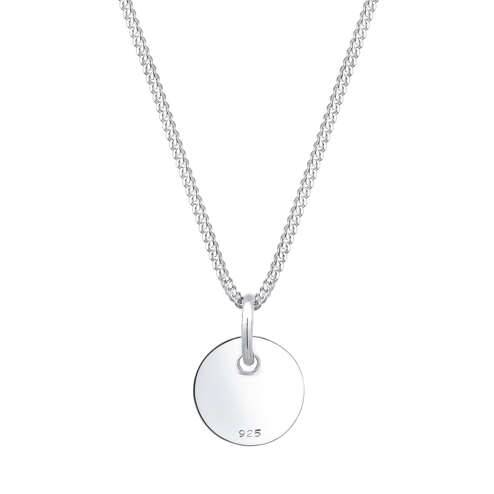 Elli Elli Collier Femmes Pendentif Plaquette Basique Géo Look en Argent Sterling 925 Bijoux