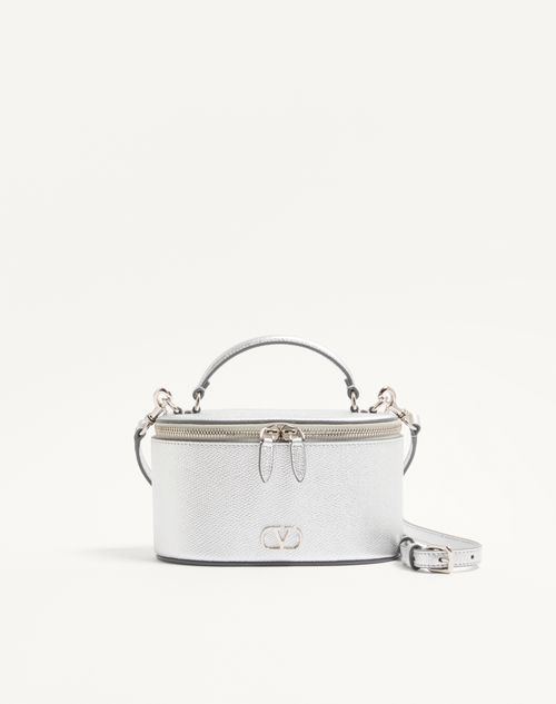 Mini Vanity Bag VLogo Signature In Vitello Granato Laminato