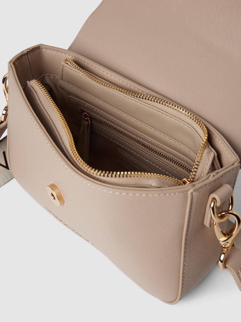 Handtasche mit Label-Detail Modell 'ZERO' in beige