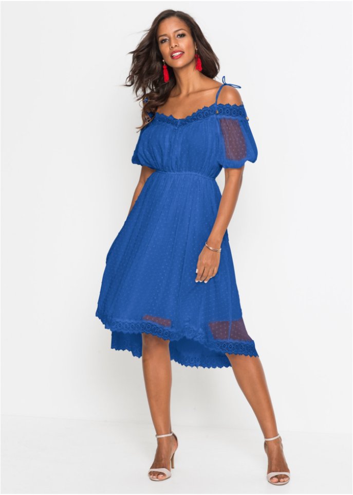 Cold-Shoulder-Kleid mit Spitze