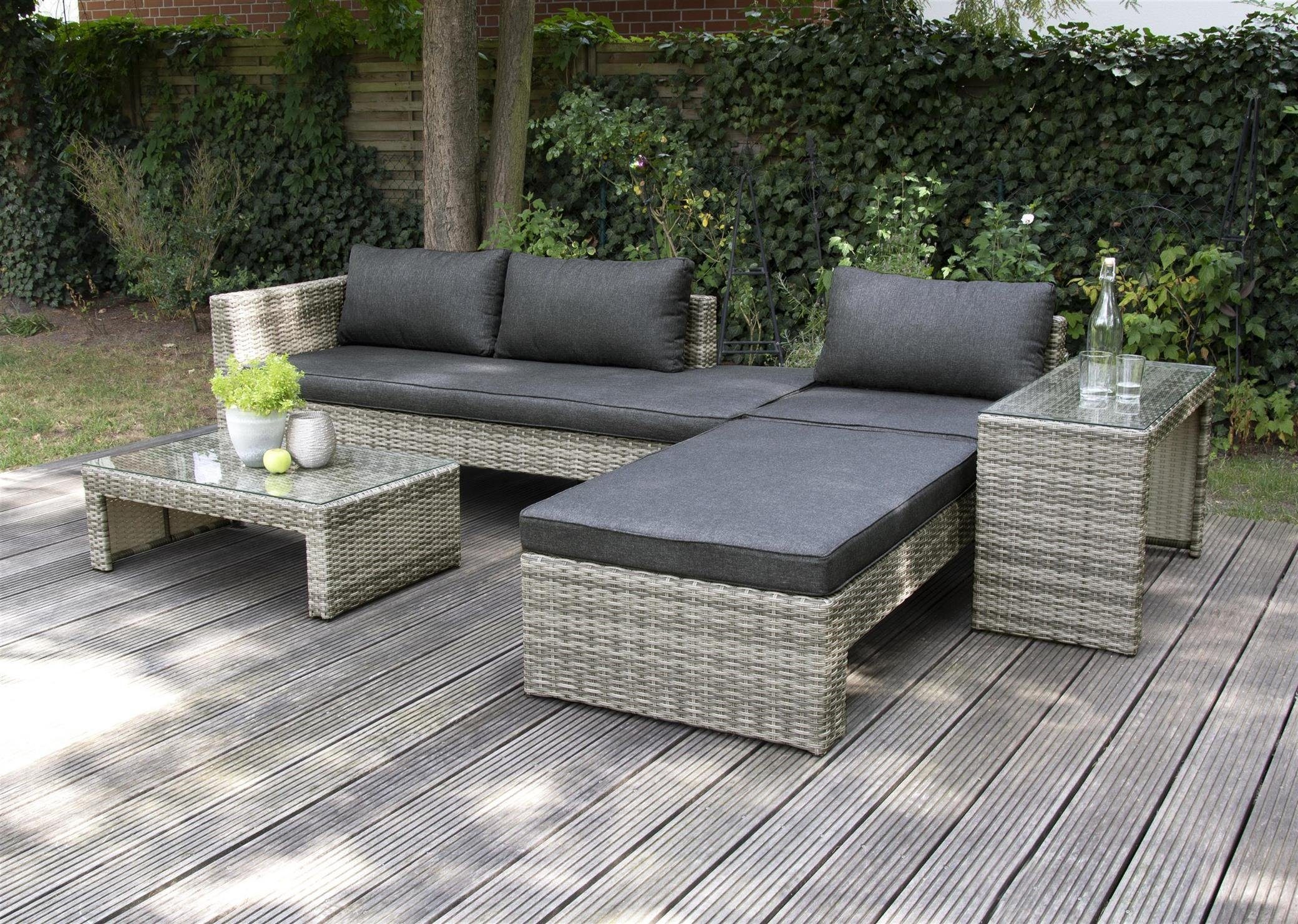 bellavista - Home&Garden® Gartenlounge-Set Multifunktionslounge Maximum braun, (Set, 8-tlg)
