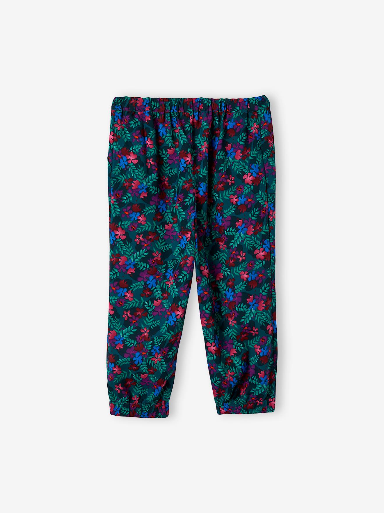 Vertbaudet Mädchen 3/4-Hose aus fließendem Stoff Oeko-Tex - zartrosa bedruckt