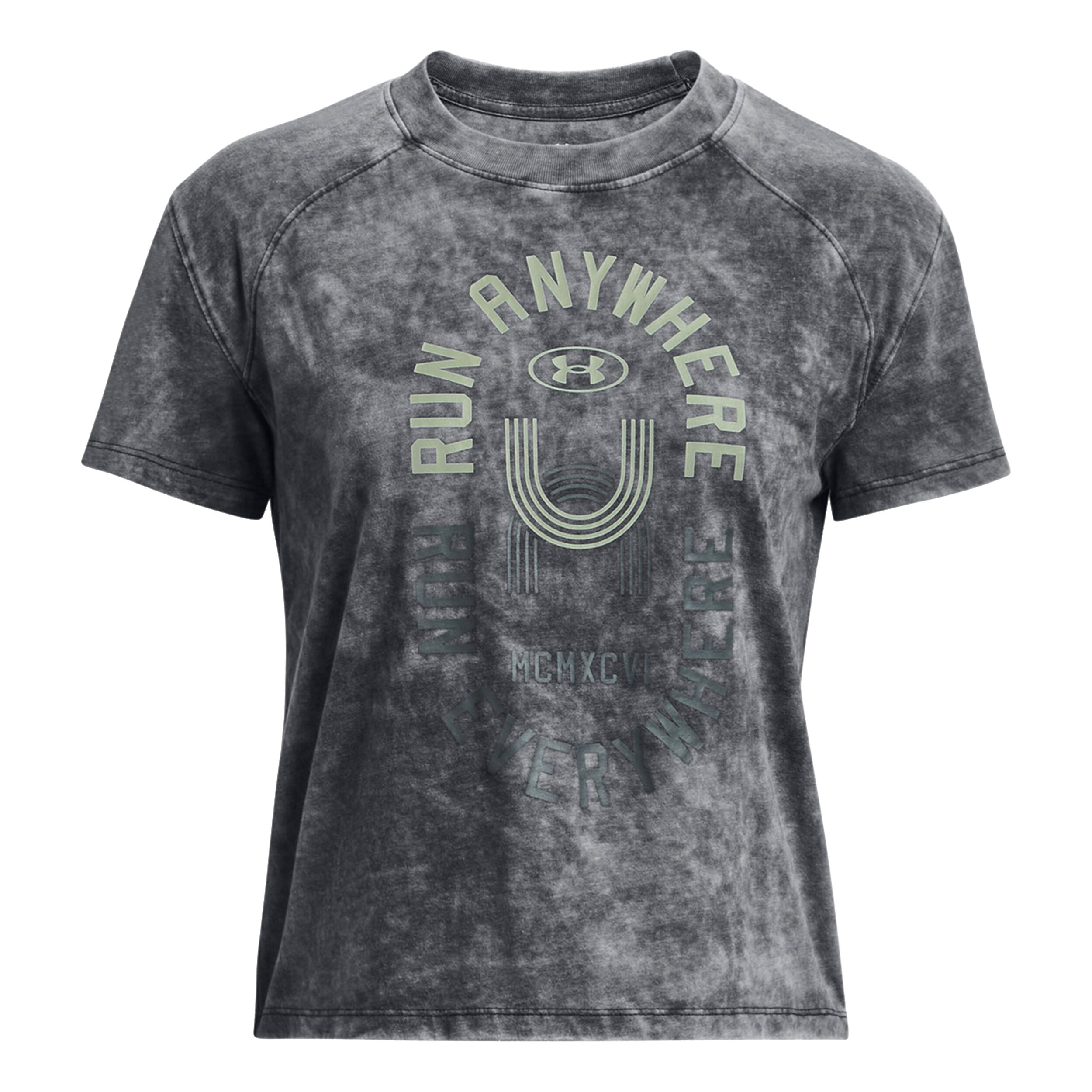 Run Everywhere Graphic Laufshirt Damen - Schwarz