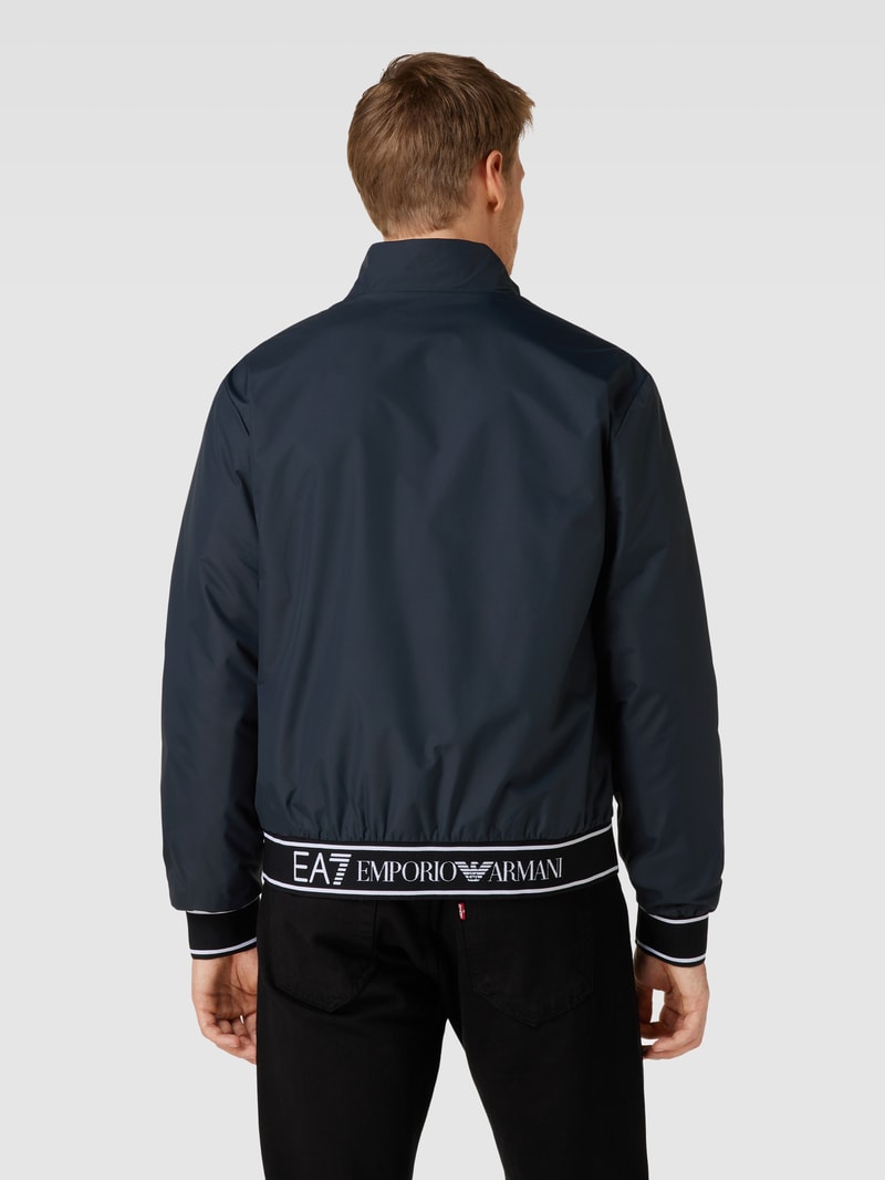 Blouson mit Stehkragen und Zweiwege-Reißverschluss in marineblau