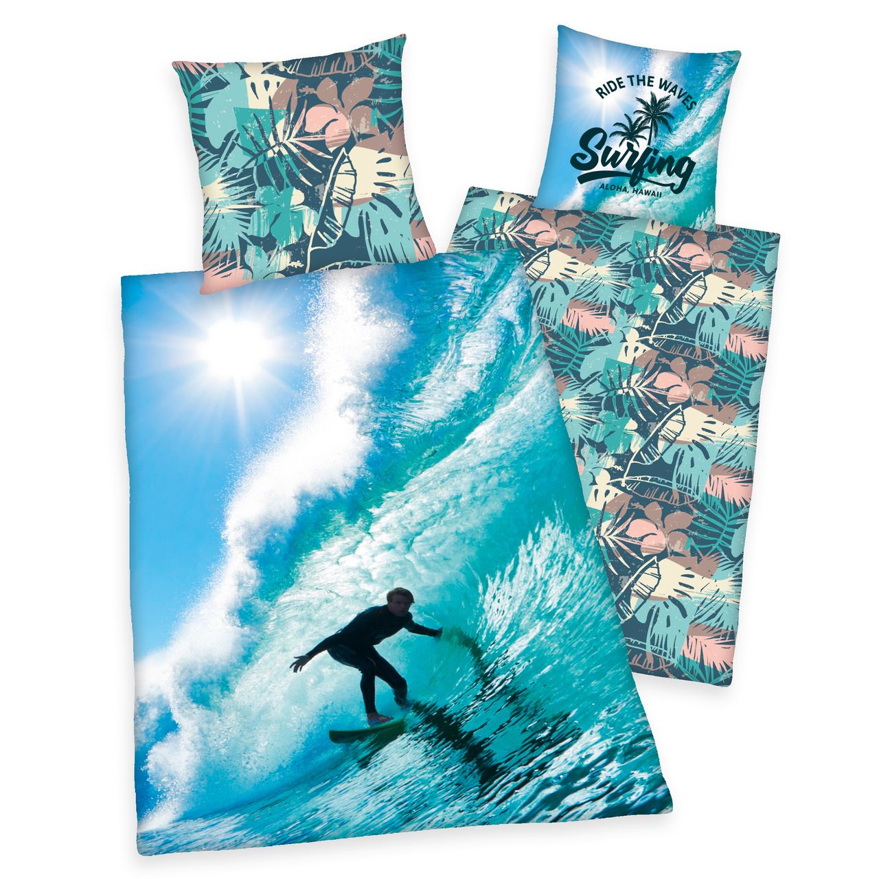Herding Surfer Bettwäsche, Größe: 135 x 200 cm