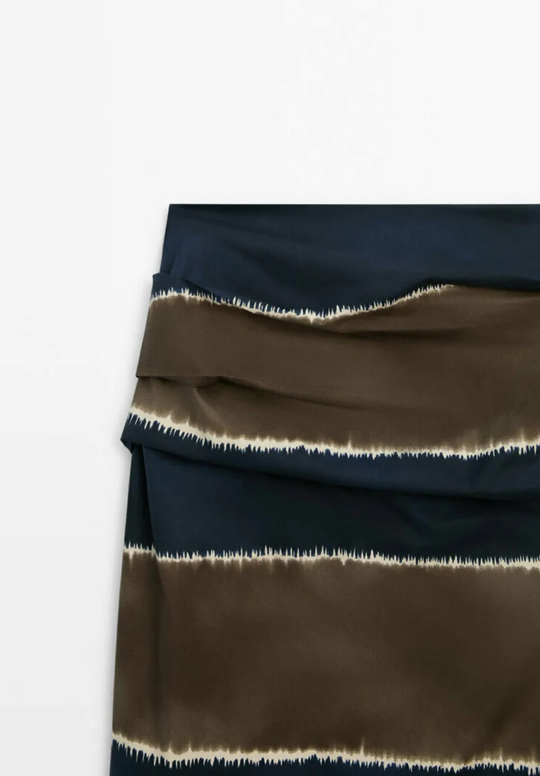 Massimo Dutti RAYAS DOBLE TONO - Falda Lápiz