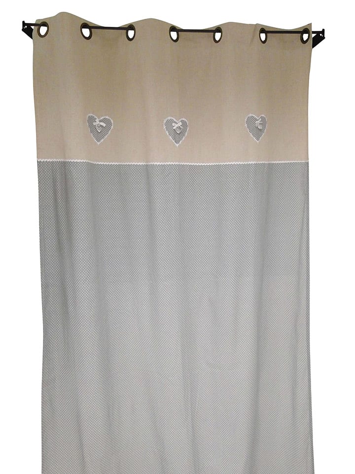 Anticline Vorhang in Hellgrau/ Beige - (L)250 x (B)140 cm günstig kaufen onesize