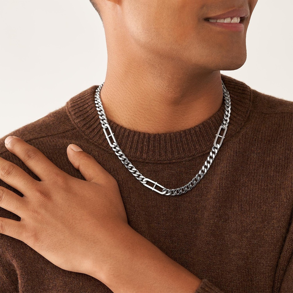 Fossil Chaînette Acier inoxydable collier