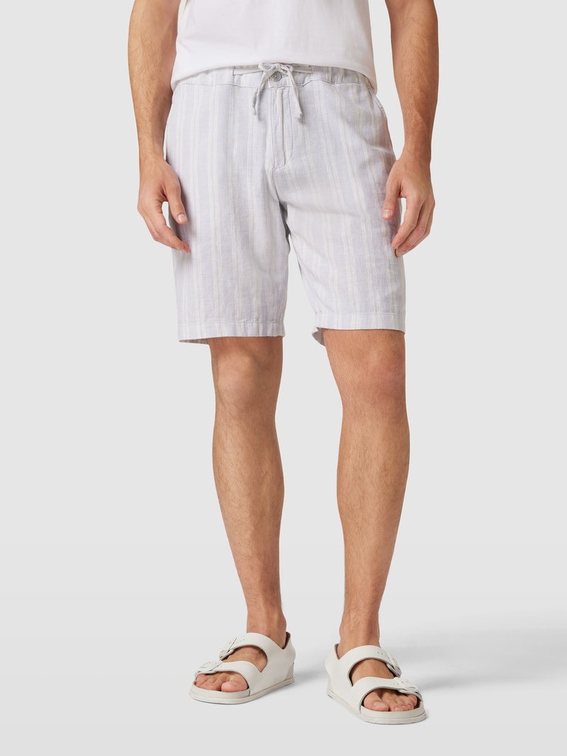 Bermudas mit Streifenmuster in hellblau