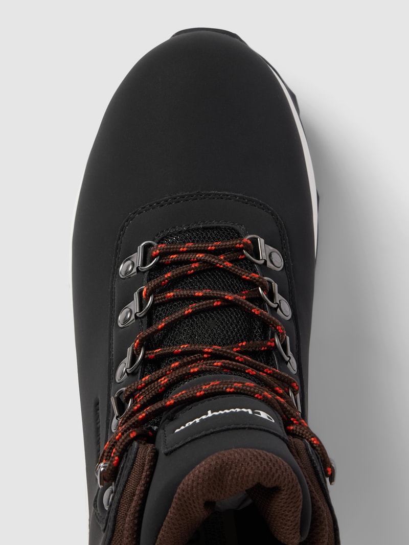 Schnürboots mit Label-Details Modell 'MICAN' in weiß