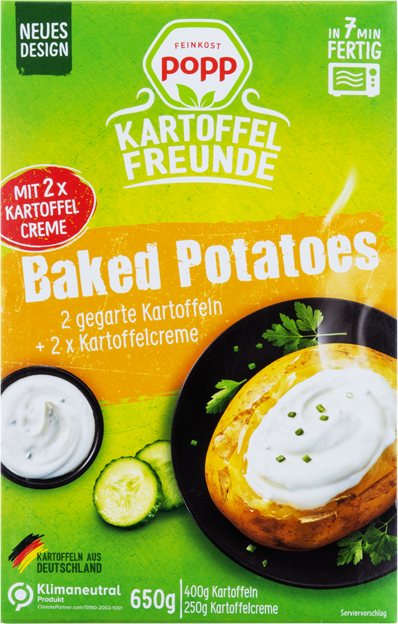 Popp Kartoffelfreunde Baked Potatoes mit Kartoffelcreme