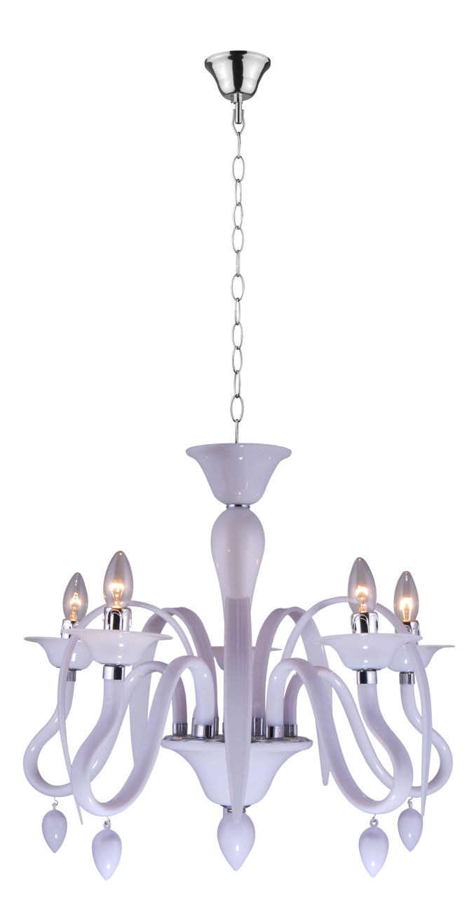 Globo Lighting - BAYA - Luster Acryl weiß, 5x E14