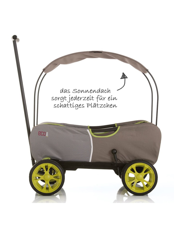 Hauck Toys Bollerwagen Eco Mobil Forest Green - faltbar mit Dach in grau,beige günstig kaufen onesize