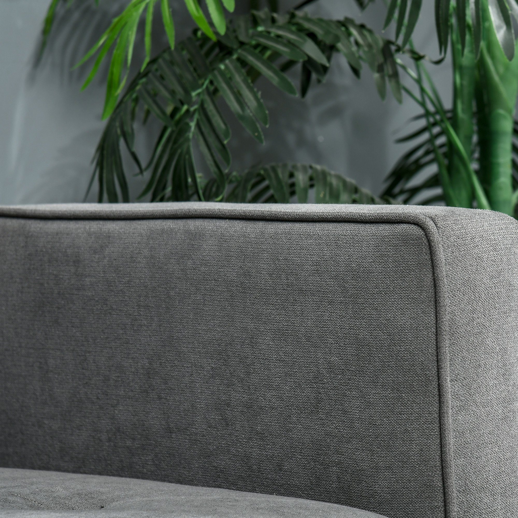 HOMCOM Schlafsofa Schlafsofa, Set 1 Teile, Schlafsofa 3-Sitzer verstellbarer Bettsofa Grau