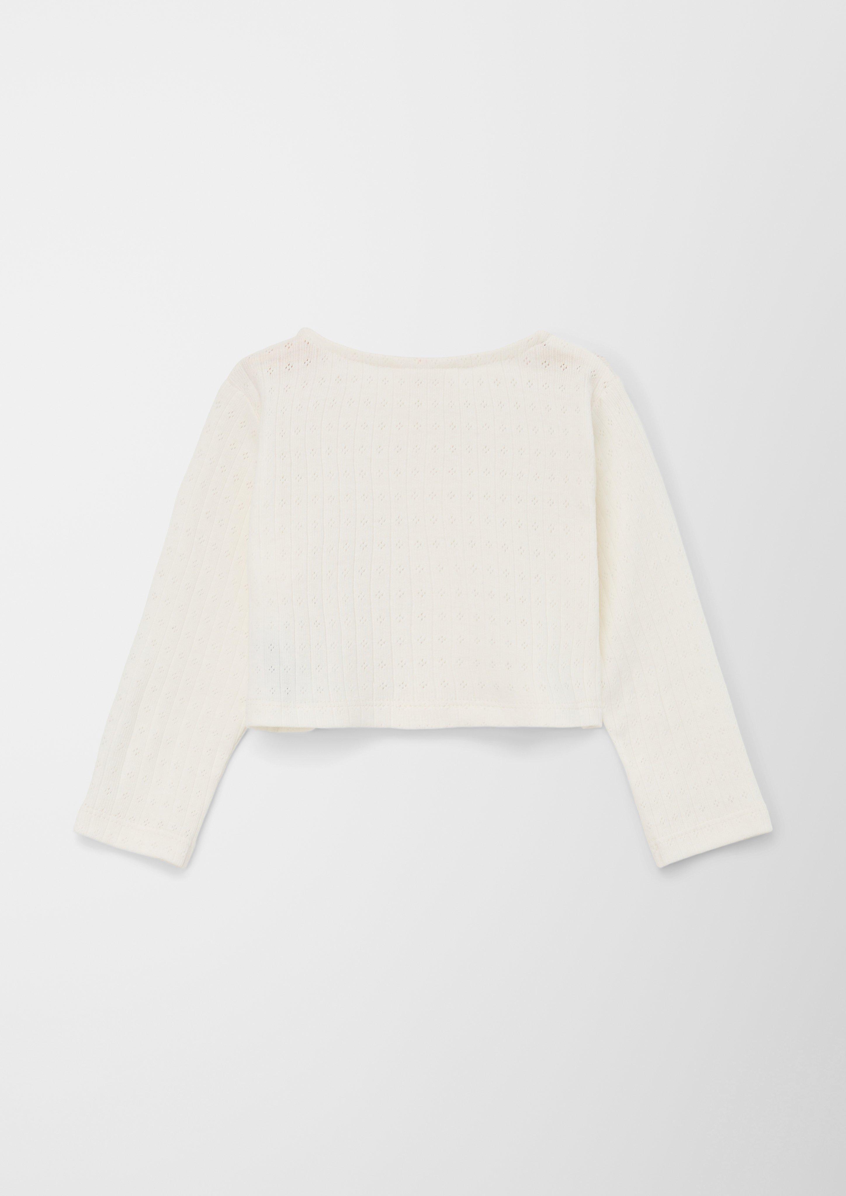 Strick-Cardigan mit Lochmuster  2128784-0210