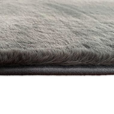 Badematte Fluffy Mozato, Höhe 25 mm, Rutschsichere Rückseite, Fußbodenheizung geeignet, Besonders weich und flauschig, Waschmaschinenfest, 2er Set, 60x80 cm & 40x60 cm, unifarben, Polyester, Kunstfell, rechteckig