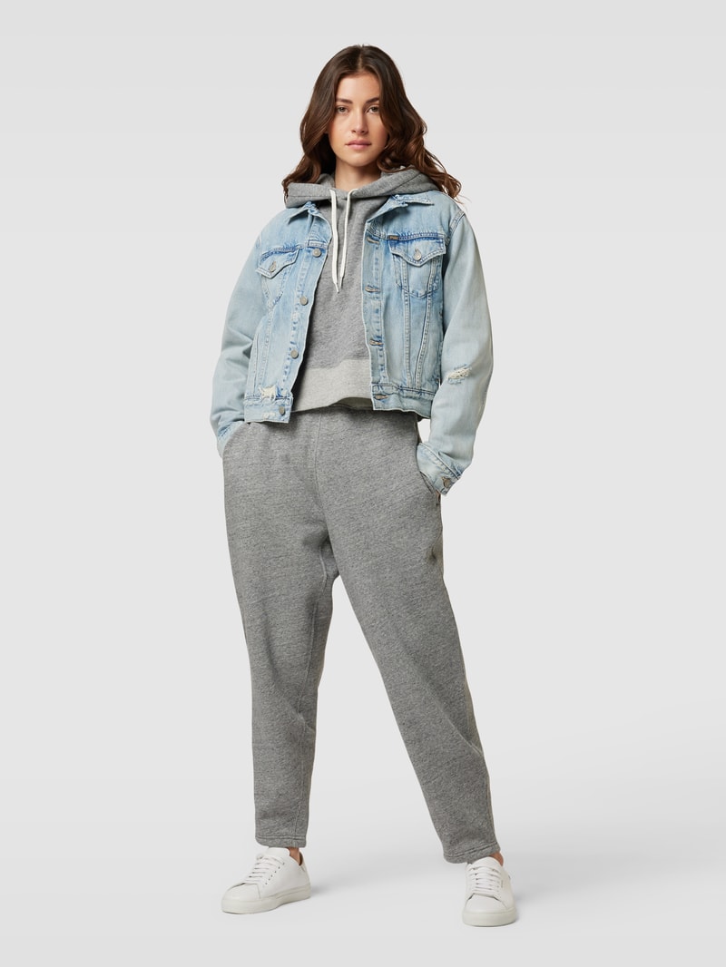 Sweatpants mit elastischem Bund in mittelgrau