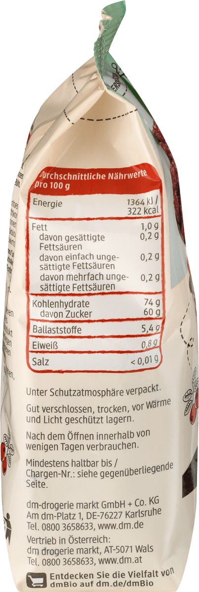 Trockenfrüchte, Cranberrys gesüßt, 100 g