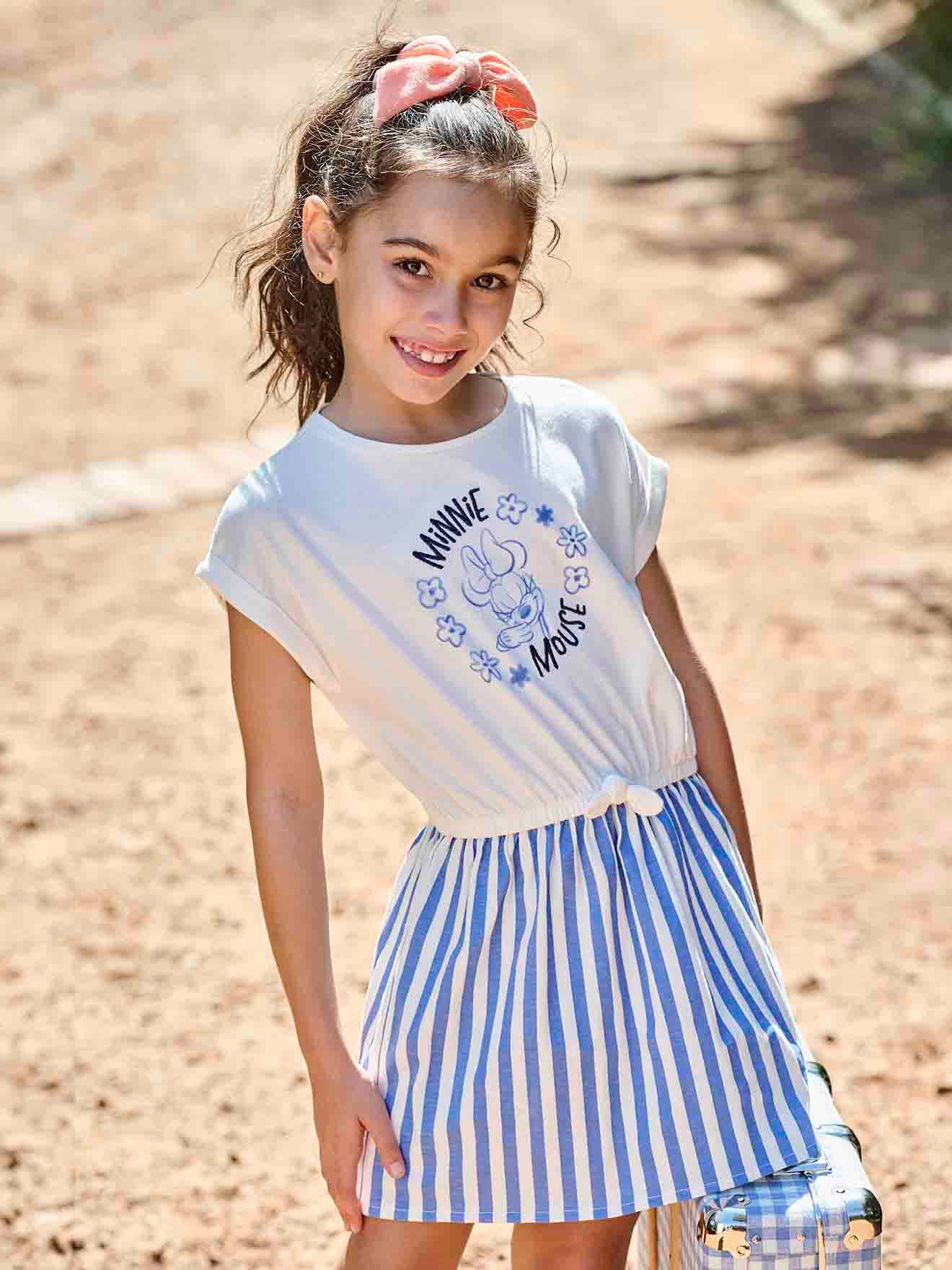 Minnie Kinder Kleid Disney MINNIE MAUS - himmelblau