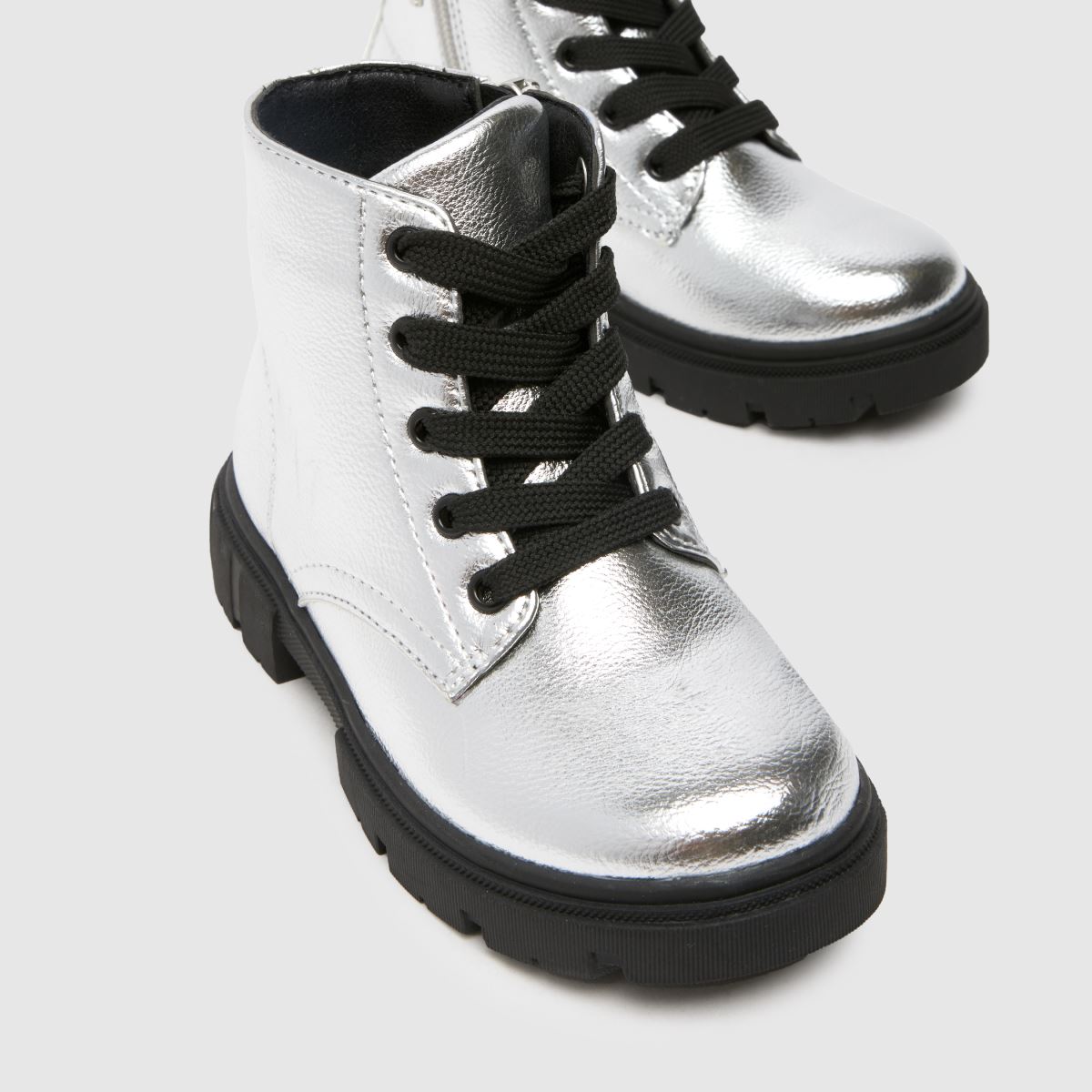 Schuh silverfärgade Carnival Lace-stövlar för flickor