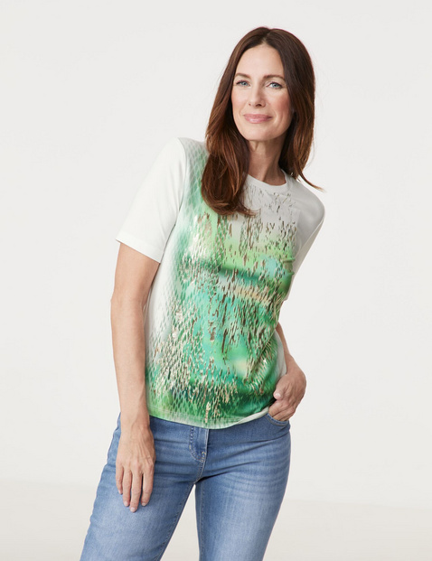 T-Shirt mit abstraktem Frontprint