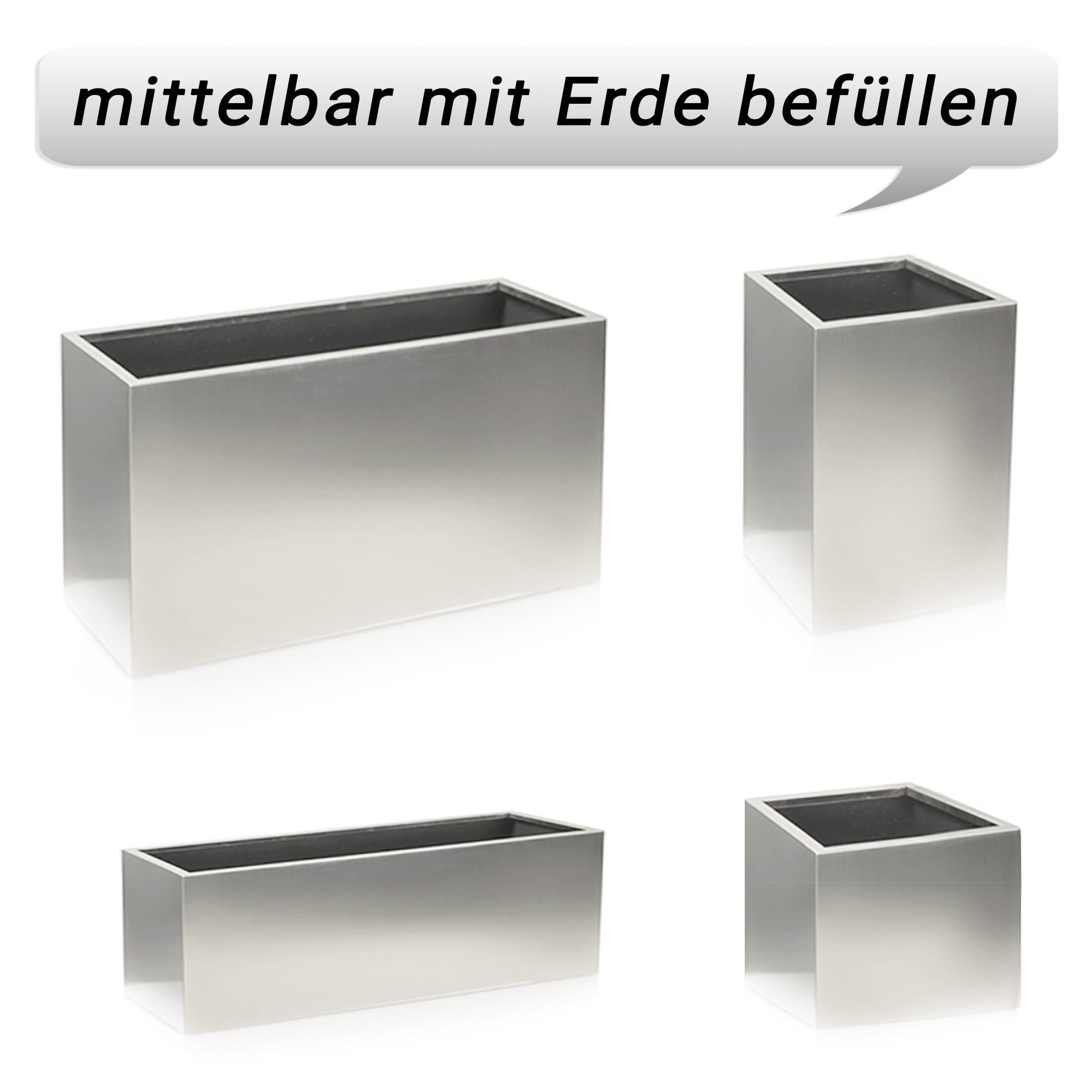 Köhko Pflanzkübel KÖHKO Blumenkübel Edelstahl 