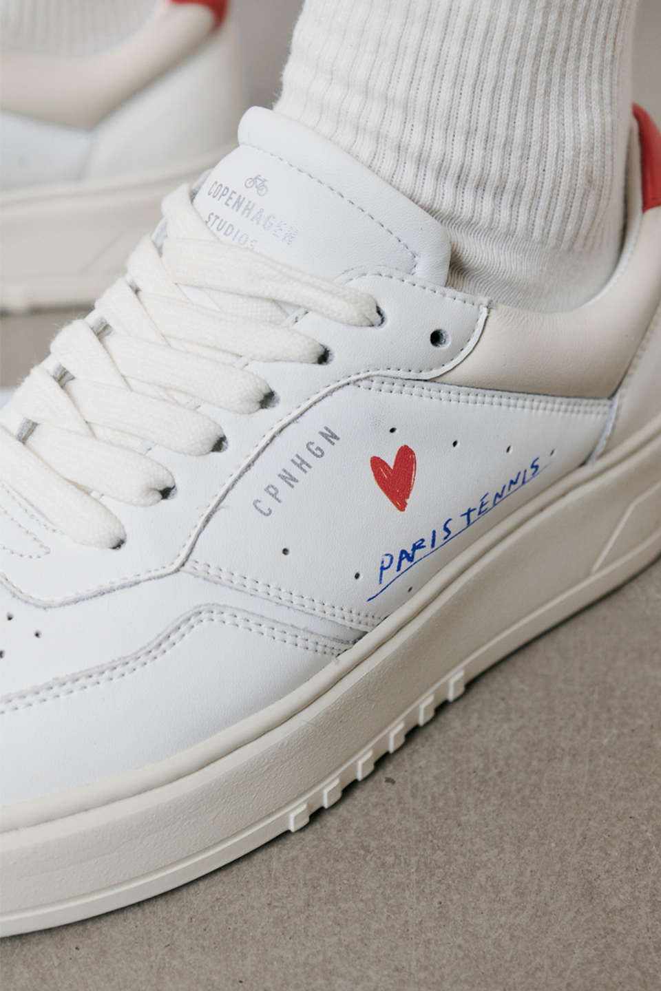 CPH PARIS - leather - white/orange