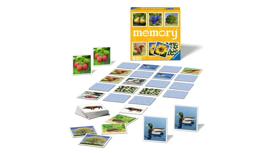 Ravensburger Spiel - Natur memory® - der Spieleklassiker für alle Naturfreunde, Merkspiel für 2-8 Spieler ab 6 Jahren
