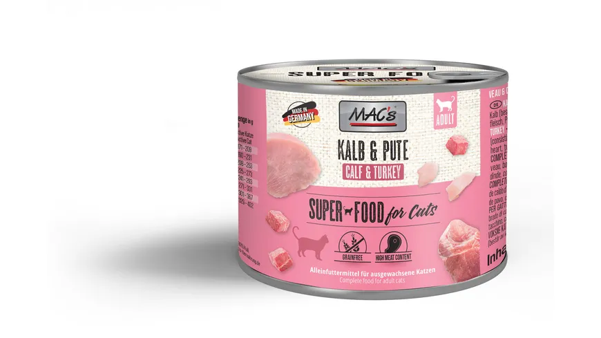 MAC's CAT Katzennassfutter Kalb & Pute 200 g