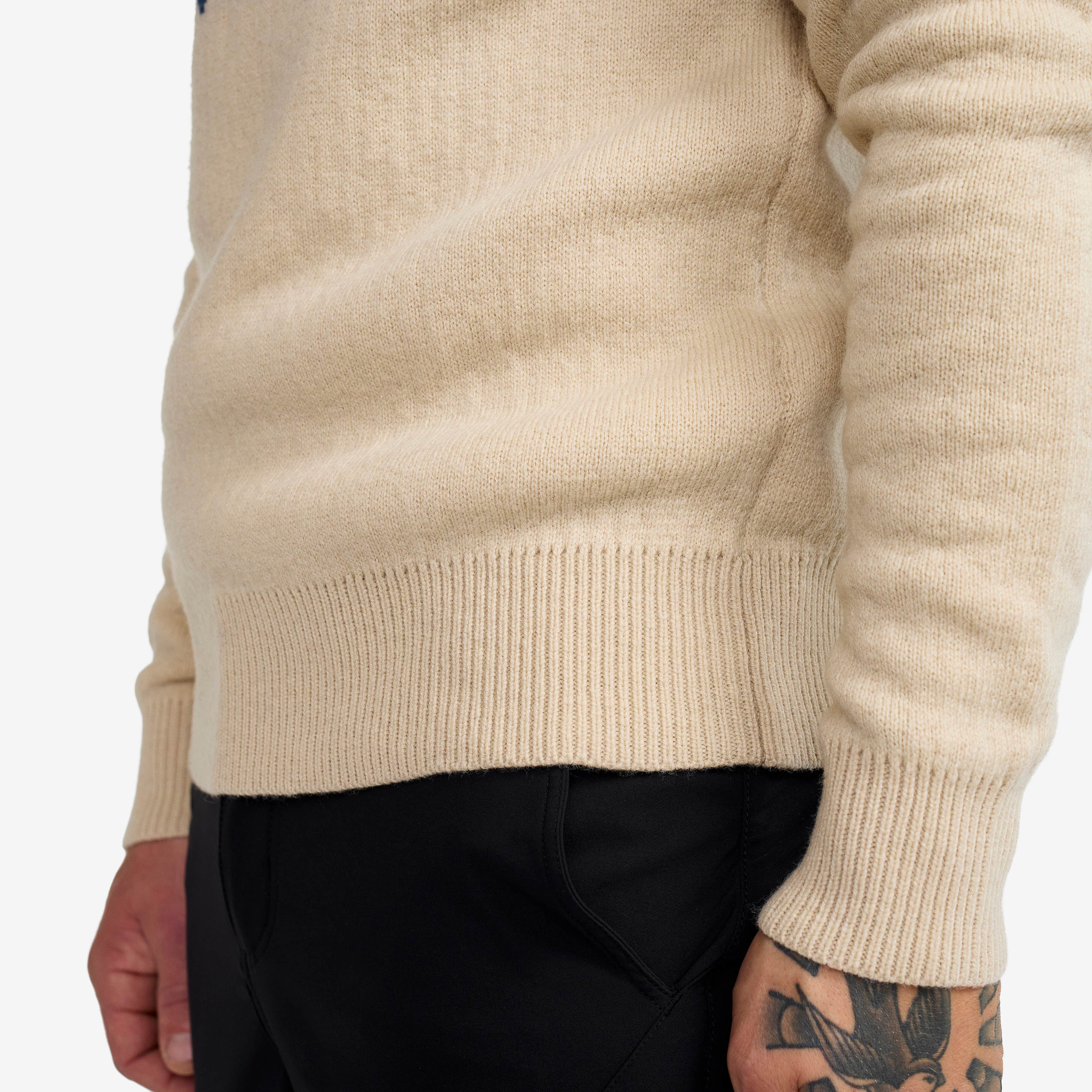 Heavy Knit Sweater Homme Oatmeal