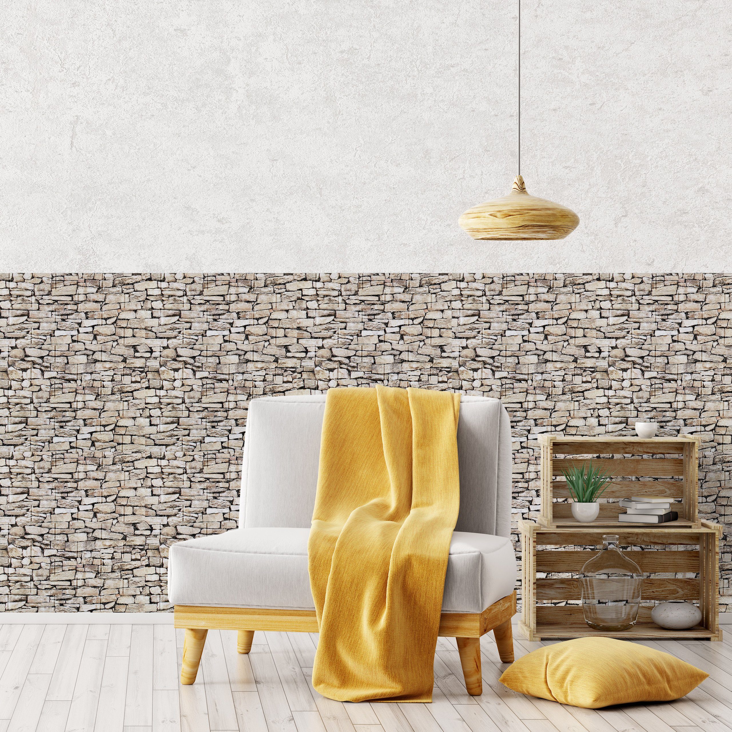 relaxdays Wandpaneel 10x Wandpaneele Steinoptik B