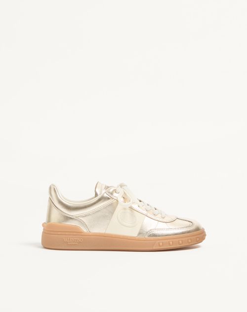 Baskets Upvillage en cuir de veau laminé avec bande en cuir de veau nappa