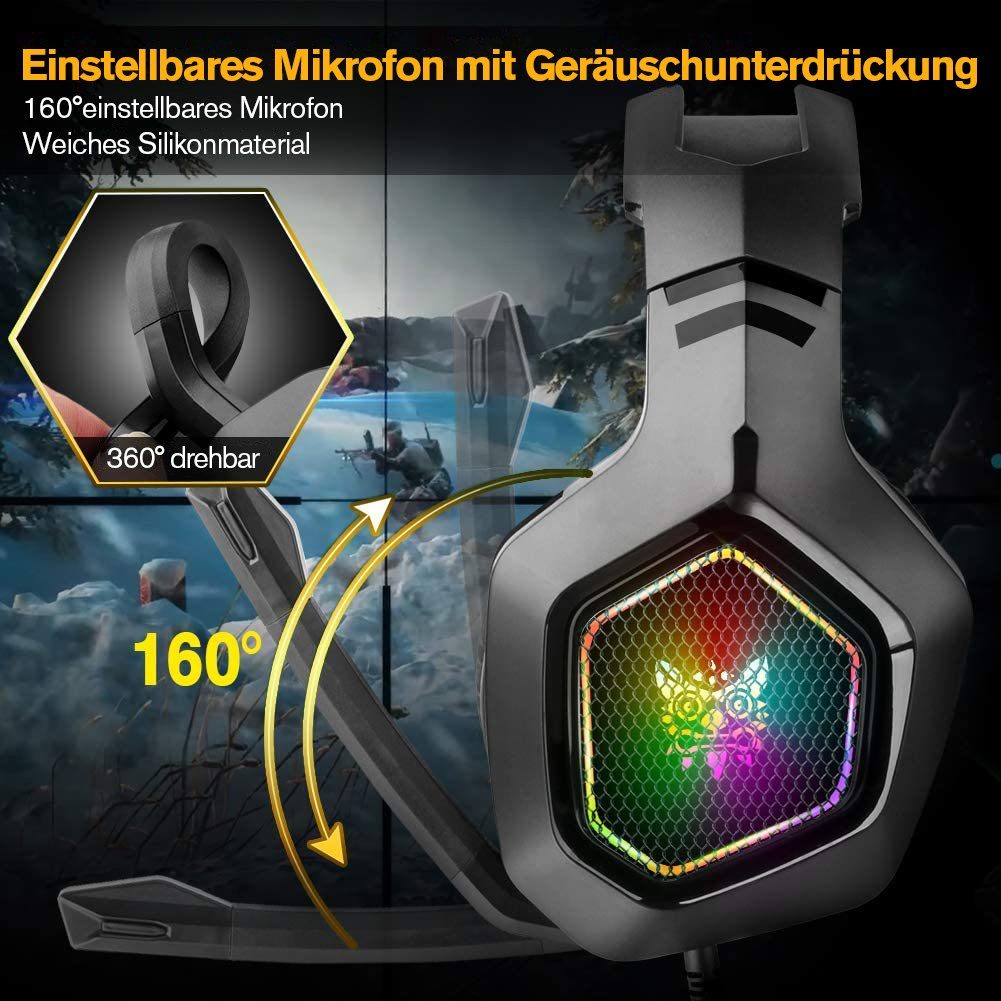Bothergu Gaming-Headset (Gaming Headset PC für PS4, Xbox one, Laptop Mac Handy Tablet)