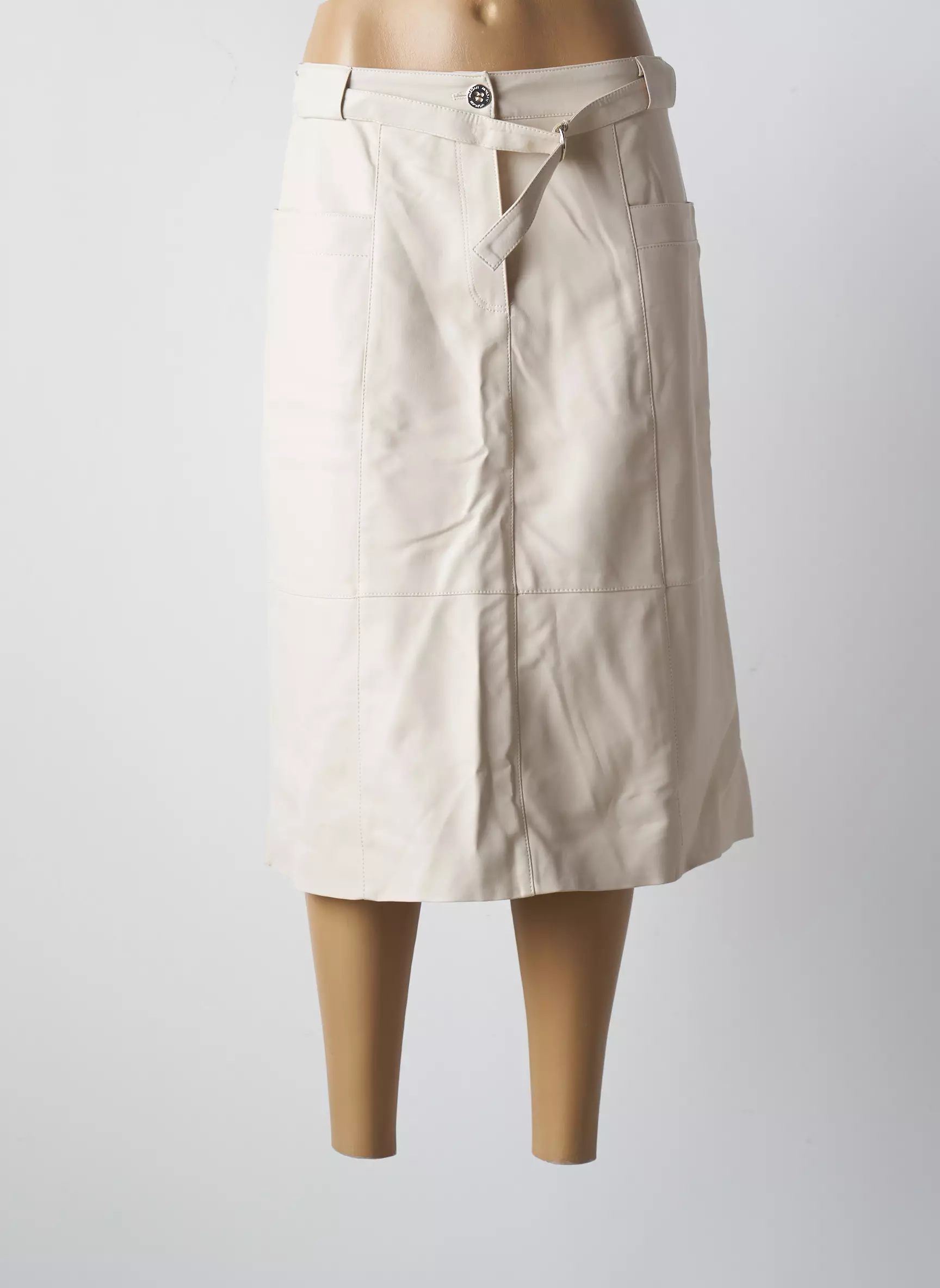 Morgan Jupes Mi Longues Femme couleur beige
