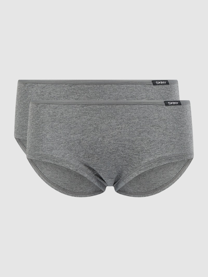 Panty im 2er-Pack in anthrazit meliert