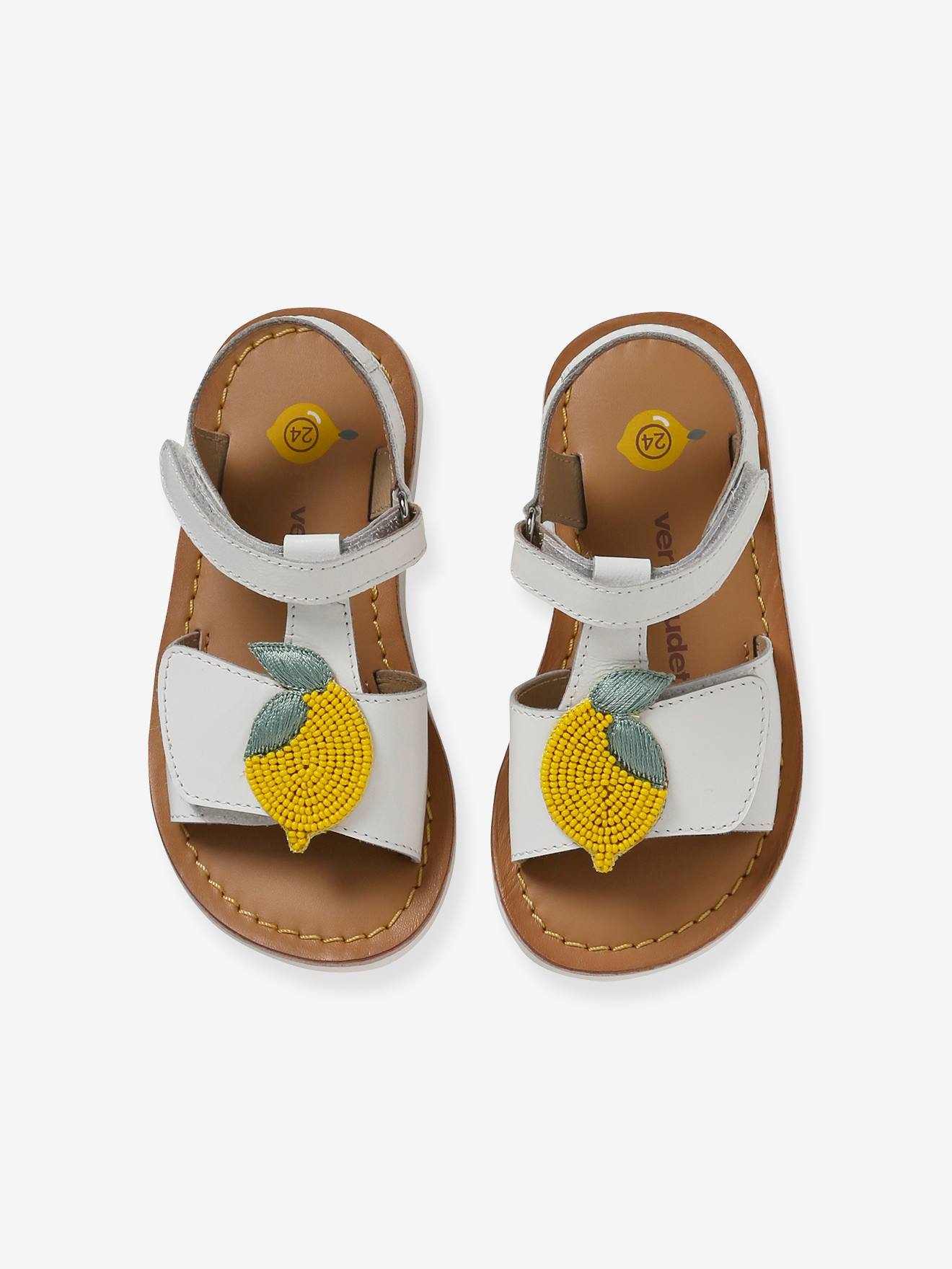 Sandales en cuir fille collection maternelle blanc
