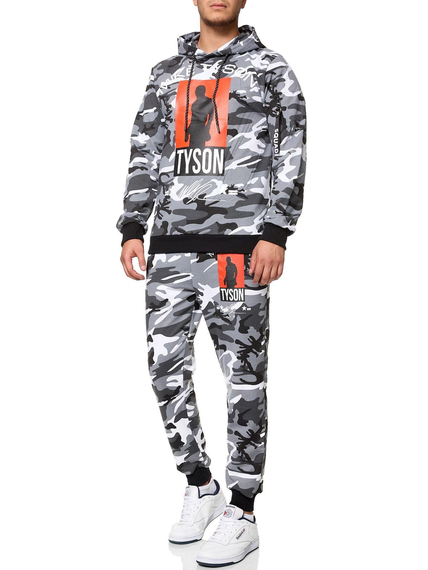 John Kayna Jogginganzug Herren Sportanzug Mike Tyson Jogginganzug Männer Trainingsanzug Box (Sportanzug Jogger Trainingsanzug), Fitness Freizeit Casual