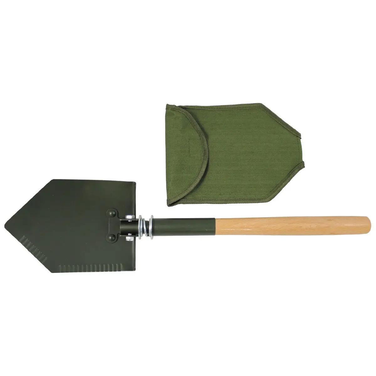 Klappspaten Deluxe mit Holzstiel