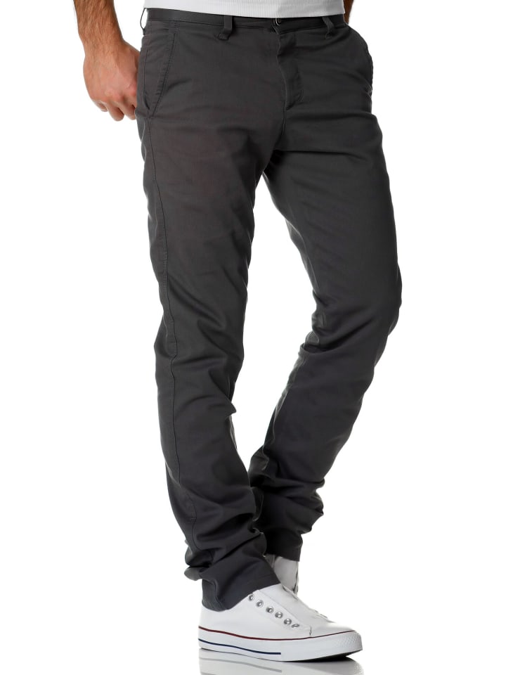 Amaci&Sons Slim Fit Chino mit Stretch WASHINGTON in Anthrazit günstig kaufen