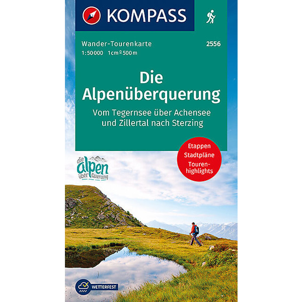 DIE ALPENÜBERQUERUNG 1:50 000 - Wanderkarte