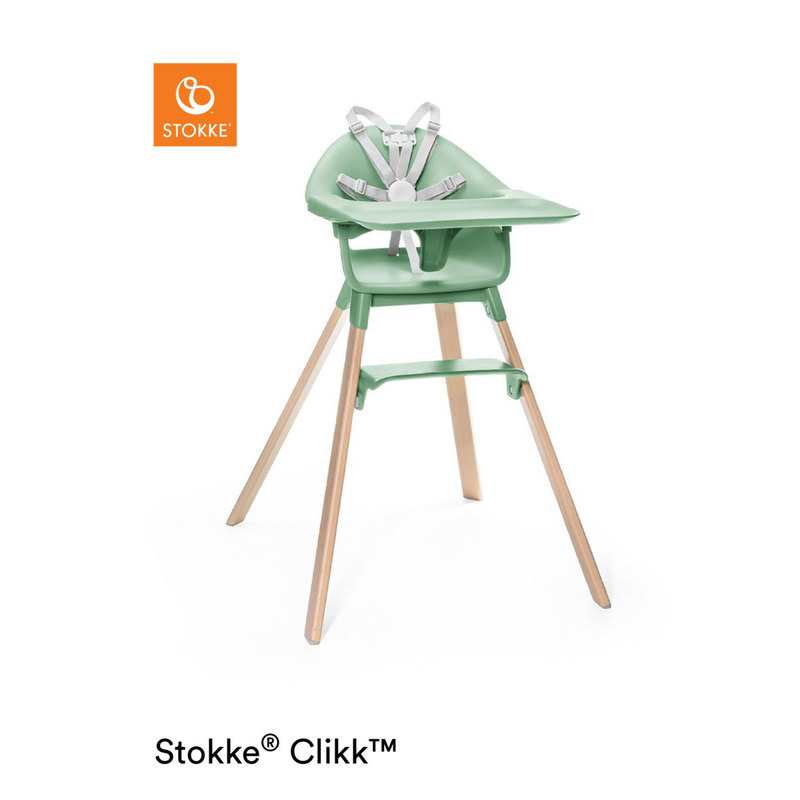 Chaise haute Clikk vert trefle Stokke