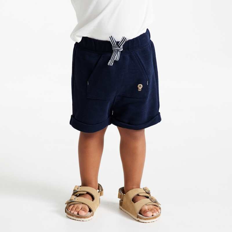 Short molleton bleu bébé garçon
