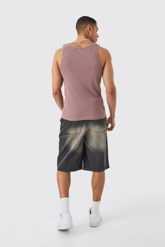 Tanktop in Waffeloptik