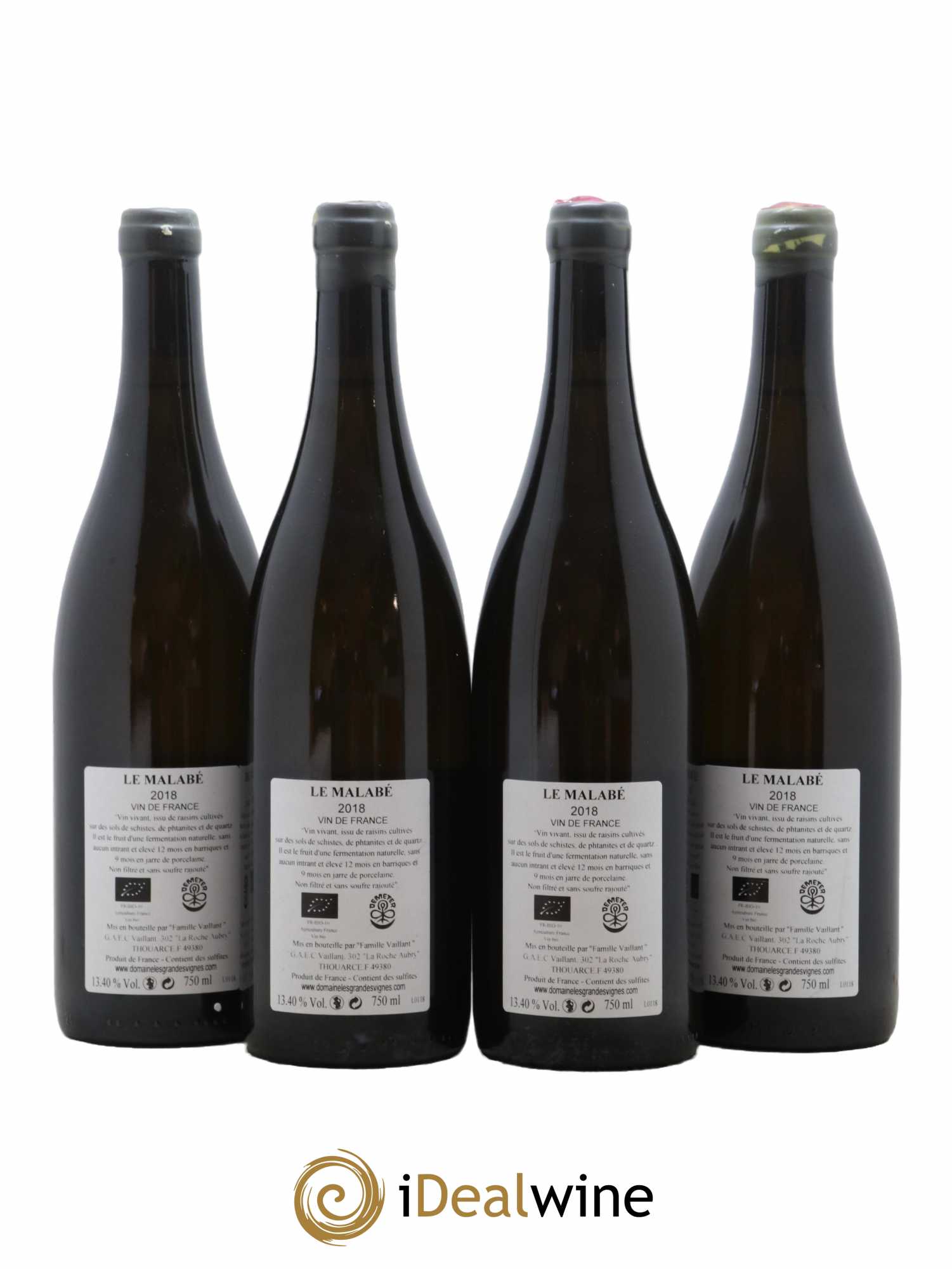 Vin de France Cuvée le Malabé Les Grandes Vignes 2018 - Lot de 4 Bouteilles
