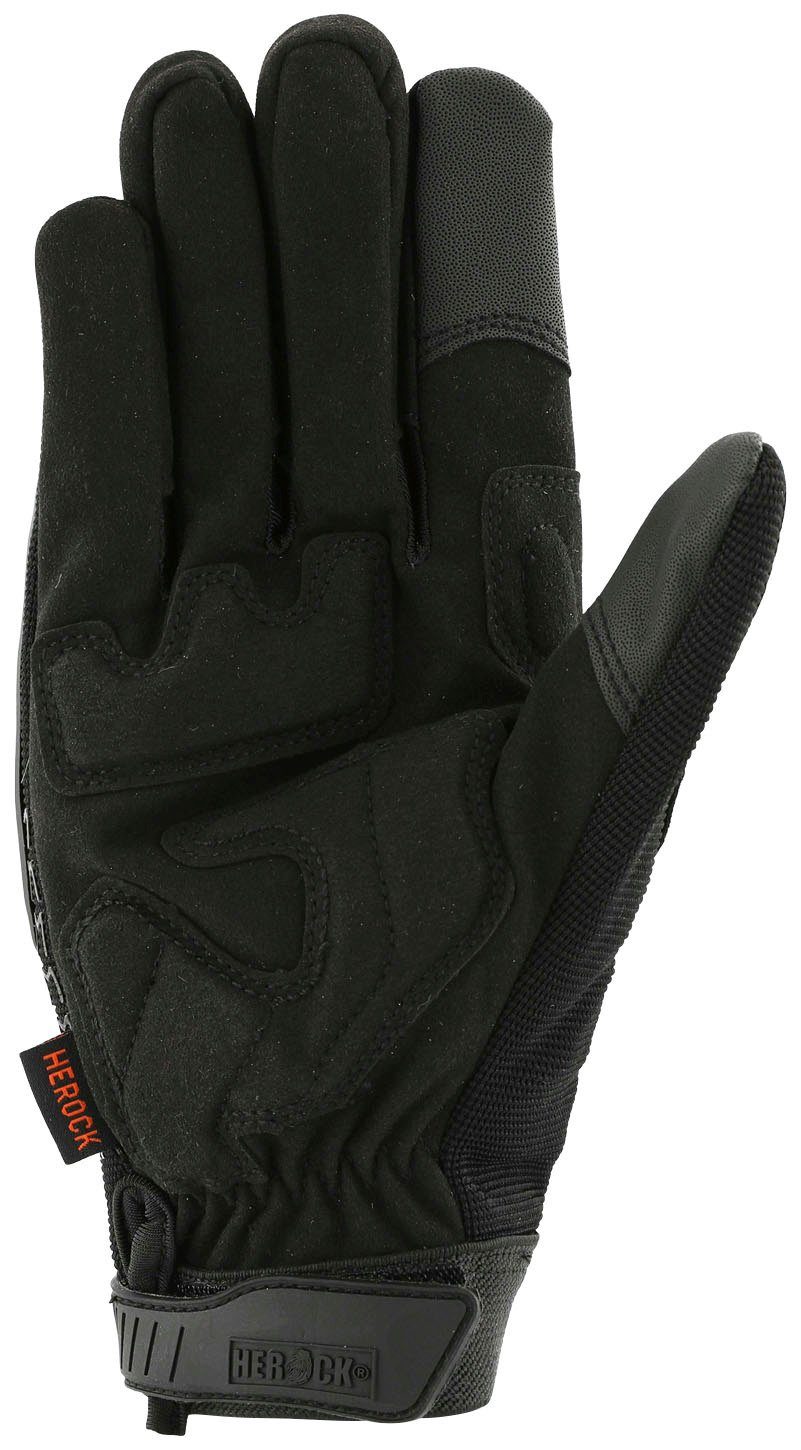 Herock Montage-Handschuhe Spartan Strapazierfähiger Stretch, Touchscreen-PU an Zeigefinger und Daumen