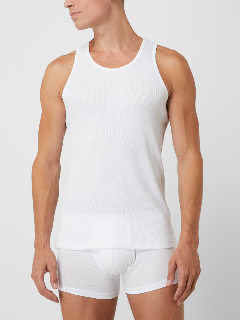Tanktop aus Baumwolle im 2er-Pack in weiß