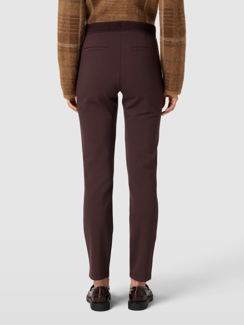 Skinny Fit Stoffhose mit Stretch-Anteil in schokobraun